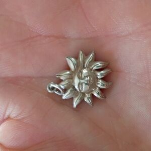 Small Sterling Silver Sun Pendant